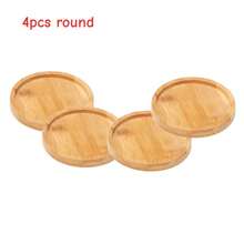 7/6/4/1pc Bamboo Coasters, Multiple Shape Designs, Round, Square, Heart, Hexagon Coasters, Suitable For Coffee Cups, Flower Pots, Wine Glasses, Beverage Trays, Creative Handmade Trays, Home, Office And Other Desktop Decoration (Note: This Product Is Made Of Bamboo Material, Surface Patterns And Textures May Slightly Differ From The Image) - Multicolor - View 15