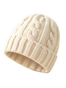 1 Ribbed Knit Beanie Simple Solid Color Loose Large Hat Men's And Women's Autumn And Winter Warm Ear Protection Wool Hat - Multicolor - View 16