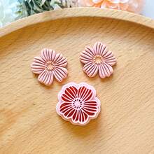 Light Oxygen Flower Cluster Polymer Clay Cutting Mold, Multi-Petal Small Flower Shape, Radial Hollow Texture Petal Design Clay Cutting Mold, DIY Handmade Earring Pendant Brooch Making Tool, Suitable For Polymer Clay, 3D Printed Process, Clean Cut, Handmade Jewelry Floral DIY Craft Accessory, 3D Printed Process, Clean Cut, Handmade Jewelry Floral DIY Craft Accessory - Flowers - View 12