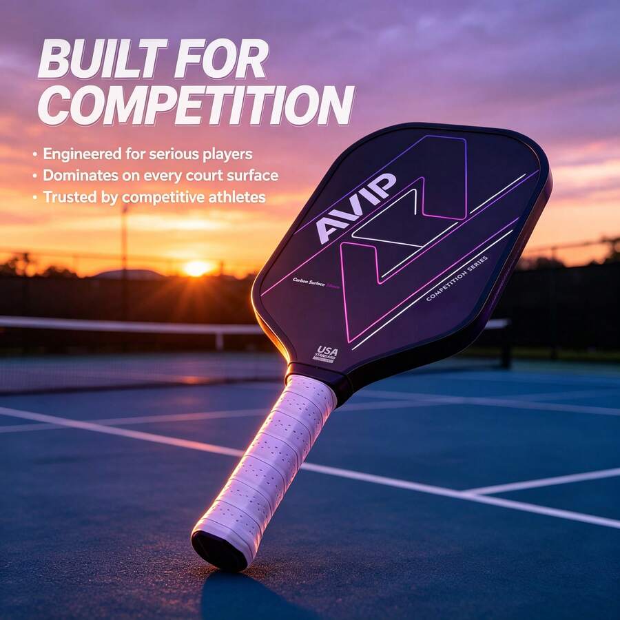 AVIP 5 PRO Gradient Pickleball Paddle, T700 Carbon Fiber Surface, Enhanced Grip And Spin, 16MM Polypropylene Honeycomb Core, Suitable For Beginners And Advanced Players