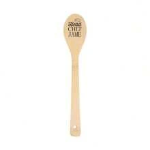1pc Personalized Bamboo Cooking Spoon, Bamboo Kitchen Spoon, Can Engrave Name, Letter Or Text, Kitchen Utensil, Ideal Gift For Mom And Cooking Enthusiasts - Multicolor - View 8