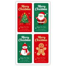 100pcs New Christmas Seal Stickers, Christmas Stickers, Happy New Year Stickers, Gift Box Sealing Stickers, Gift Packaging Decorative Stickers - Multicolor - View 9