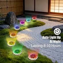 2pcs Solar Powered Garden Ground Lights, Available In Warm White, Cool White, And Colorful Styles, Each Light Is Fixed Solid Color, Light Effects Cannot Be Switched. Solar Energy Absorbs Sunlight During The Day And Automatically Lights Up At Night, Durable Shell With Ground Stake, Easy To Install Without Wiring. Weather-Resistant And Anti-Aging, Stable Operation In Sun And Rain Environments. - Solar Ground Lights - View 9
