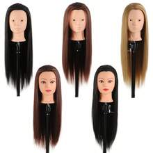 Training Head 20 Inch Jacques Synthetic Fiber Model Head Hair Styling Beauty Model Head Hairdresser Practice Training Teaching Head - View 3