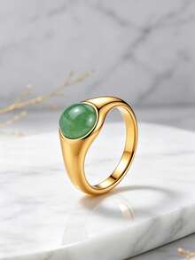 1pc Unisex Cast Stainless Steel Stamp Ring, Unique High-End Jewelry, Suitable For Daily, Business, Party Wear, Birthday Anniversary Gift For Him/Her - Ring - View 5