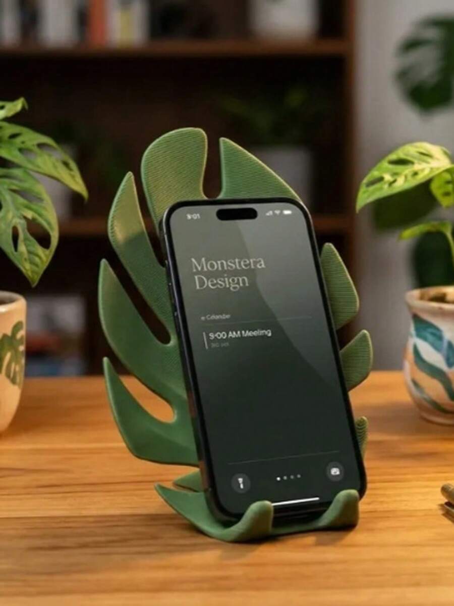 إكسسوار مكتبي صغير لسطح المكتب بتصميم بسيط على شكل ورقة، حامل هاتف قابل للطي بتصميم نباتي واقعي، مناسب لسطح المكتب والهواتف الذكية، هدية عيد ميلاد للعائلة والأصدقاء، حامل هاتف وإكسسوار هاتف - متعدد الألوان - مشاهدة 1