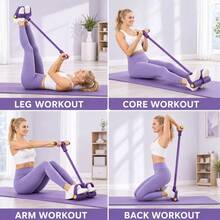 Fitness Yoga Stretching Resistance Band, Elastic Squat Resistance Band For Glute Workout, Multi-Function Foot Pedal Resistance Trainer For Assisted Sit-Ups, Elastic Rope Yoga Fitness Equipment - A - View 10