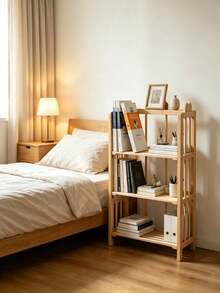 Natural Solid Wood Small Freestanding Bookshelf, 3‑Tier Open Slatted Storage Rack, Space‑Saving Display Organizer For Living Room Bedroom Sofa Corner Dorm Home Office, For Book Lovers Students To Store Books Magazines Small Decor - Multiple Specifications - View 7