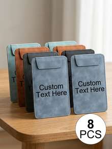 [Custom] A4/A5/A6/A7 Leather Clipboard Set | Customizable Name + Multiple Colors | Hard Clipboard + Loose-Leaf Binder + File Folder | Suitable For Office Meetings, File Organization, Back To School, Exam Storage | Personalized Gift, For Teacher - Leather Folder (multi-color) - View 16