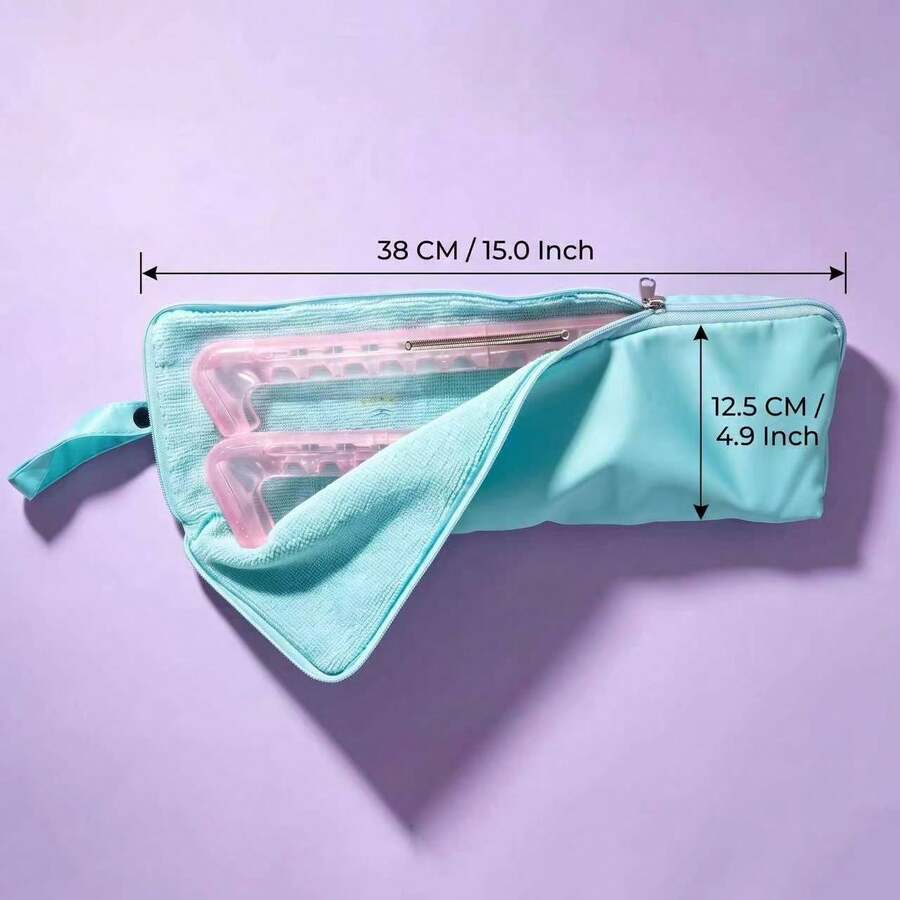 Figure Skating Blade Cover Storage Bag 38cm, Portable Absorbent Fleece Protective Bag For Hard Blade Covers (Storage Bag Only, Hard Blade Cover Not Included) - Multicolor - View 1