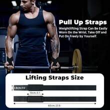 1pc Weightlifting Lifting Straps, Wrist Support Training Straps For Pull Ups, Deadlifts & Strength Training, Grip Assistance Workout Gear For Gym & Fitness - Multicolor - View 4