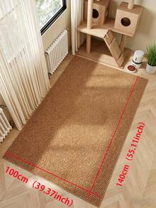 SANJIANGDI [HOT] 7mm Thick Jute-Like Waterproof & Anti-Slip Kitchen Mat, Solid Color Pattern, Silk-Like Non-Printed Carpet, Easy To Clean, Bound Edges, Minimalist Style Kitchen Rug, Suitable For Kitchen, Bathroom, Laundry Room, Hallway, Living Room And More - Camel - View 22