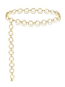 Women's Gold Waist Chain Belt, Adjustable Asymmetrical Metal Chain Body Chain, Plus Size Waterproof Non-Fading Holiday Waist Belt, Suitable For Halloween And Valentine's Day - Gold - View 11
