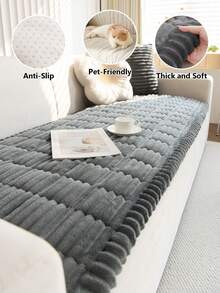 1 buah Sarung Sofa Flanel Minimalis Modern - Lembut & Nyaman, Tanpa Bantalan, Ramah Hewan Peliharaan, Dapat Dicuci dengan Mesin, Cocok untuk Sofa Seksi 1-4 Dudukan, Dekorasi Multifungsi untuk Ruang Tamu, Kamar Tidur, Kantor - MultiWarna - View 12