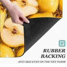 Pear Print Long Runner Mat, Indoor Home Decor, Kitchen Runner, Entryway Doormat, Hallway Entrance Decor, Bedroom Bedside Mat, Living Room Rug, Laundry Room Mat, Bathroom Foot Mat, Suitable For Apartment, Dorm And Home Daily Decor - Multicolor - View 10