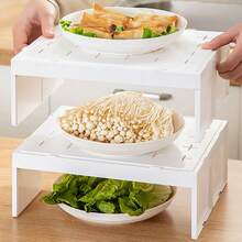 1pc Cabinet Water Cup Storage Rack, Cupboard Stackable Cup Holder, Large Capacity Kitchen Organization And Storage, Space-Saving Layered Organizer Shelf, Detachable Multi-Functional Storage Holder For Cup, Mug, Cutlery, And Kitchenware - Multicolor - View 7