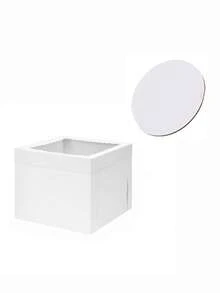 10pcs/1pc Cake Box With Cake Base (10 Boxes And 10 Bases), 12x12x8 Inch/10x10x8 Inch White Baking Box, Suitable For Cakes, Cookies, Pastries, Pies, Weddings, Birthdays, Halloween, Etc. - A-White - View 12