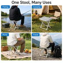 1PC Portable Folding Stool, Lightweight Compact Camping Fishi - Multicolor - View 9