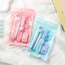 7-In-1 Multi-Function Stationery Set, 4 Colors Available, Enhance Office Experience, Includes Retractable Eraser, Highlighter, Ballpoint Pen And Other Tools, Ideal 7-Piece Set For Creative Professionals - Multicolor - View 3
