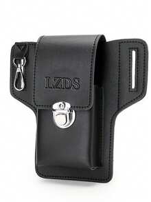 Belt Phone Holster Metal Push Lock Keyring Utility Waist Pouch Tool Belt Bag For Men - Black - View 6