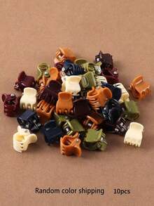 50/20/10pcs/Set Morandi Color Mini Hair Clips (Random Color) Casual Hair Accessories, Summer Women's Hair Accessories, Includes 1pc - Multicolor - View 9