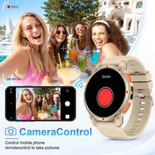 1.5 Inch Round Large Screen Smartwatch, Unisex, High Definition Quality, Silicone Strap, Message Notification, Call Answering, Convenient Music Control, Sports Mode, Best New Year Gift - View 7
