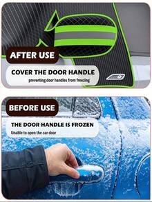 Practical Car Windshield Snow Cover With Rearview Mirror Pocket And Fixing Straps, Prevents Frost And Ice Buildup, Blocks Snow And Cold, Foldable Car Windshield Protector, Suitable For Sedan, SUV, MPV, For Winter Outdoor Parking, Cold Weather And Snowy Days - Multicolor - View 5
