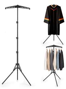 Garment Steamer Stand, Foldable Floor-Standing Garment Rack, Height-Adjustable Vertical Garment Rack, Coat And Hat Rack, Garment Steamer Stand Suitable For Bedrooms And Walk-In Closets, Portable Travel Garment Steamer Stand. - View 2