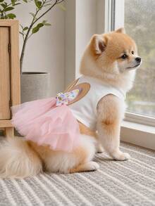 1PC Pet Clothes Small Dog Puppy Cat Cute Multi-Layer Mesh Tutu Dress Easter Polka Dot Rabbit Dress - Multicolor - View 2
