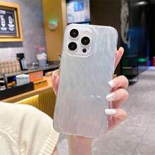 極簡多巴胺銀色手機殼，適用於 iPhone 17 Pro Max/17 Pro/17 Air/17/16 Pro Max/16 Pro/16/16 Plus/15/15 Pro Max/15 Pro/15 Plus/11/12/13/14 Pro Max/12 Pro/12 Pro Max/13 Pro/13 Pro Max/7 Plus/14 Pro/14 Pro Max/14 Plus，軟殼創意設計，男女通用 - 彩色 - 查看 3