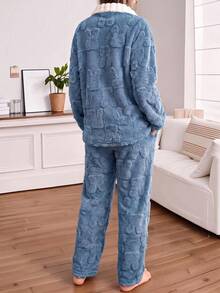 Women Pajama Sets - Blue - View 4