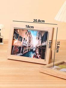 Personalized Date & Text Wedding Photo Frame, Custom Engagement Photo Frame Vertical And Horizontal Models Are Universal Engraved Family Picture Frame, Couples Photo Frame, Graduation Gift For Her - Multicolor - View 7