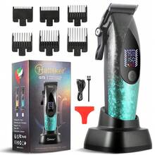 Hatteker 1pc Portable Adjustable Speed Hair Clipper With LCD Digital Display And Charging Stand For Men - View 10