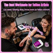 ORICO Desktop Thermal Label Printer,Mini Tattoo Transfer Machine,Designed For Temporary Tattoo Transfers And Practicing Hand,With30 Pcs Red Paper,Drawn Tattoo Designs-An Excellent Tool For Tattoo Artists And Enthusiasts Alike. - C50+30 Sheets Of Red Tattoo Paper+1 Label Paper - View 6