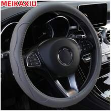 MEIKAXIU Sarung Setir Mobil Kulit PU dengan Garis Timbul, Nyaman untuk Pijat, dan Lingkaran Dalam, Cocok untuk Mobil Ukuran 14,5-15 Inci (37-38cm), Aksesori Dekorasi Mobil - Sarung setir kulit PU dengan cincin bagian dalam - View 13