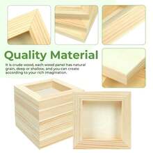 5/3/1pc DIY Wooden Photo Frame Handmade Kit, Creative Clay Painted Decorative Photo Frame, Minimalist Wooden Style, Suitable For Home Decor, Handmade Gifts, Craft Projects And Photo Display, Customizable - A - View 6