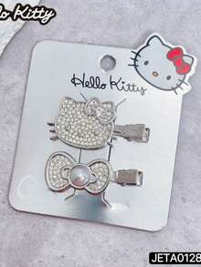 SANRIO Cute Hello Kitty Duck Mouth Hair Clip Sweet Seamless Bangs Side Clip Fashionable Cute Hair Accessory Hairpin - Multicolor - View 2