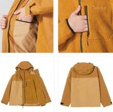 Timberland New Men's Outdoor Hiking Climbing Warm Fleece 3-In-1 Softshell Jacket / Fleece Inner - Ginger Yellow - View 6