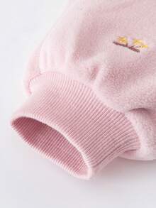 mini bala Baby Unisex Fleece Long Pants Soft Warm Autumn Trousers - Rubber Powder - View 8