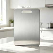 1/3pcs High-Quality Stainless Steel Double-Sided Cutting Board - Thickened, Mildew-Proof, Suitable For Kitchen And Restaurant Use, Easy To Clean With Water, Double-Sided, Suitable For Meat, Vegetables, And Fruits, An Essential Kitchen Utensil For Every Household. - View 12