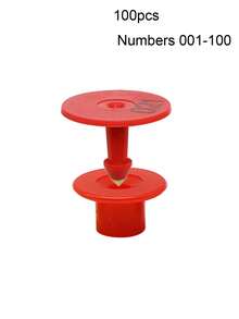 Round Animals Sheep Ear Tags With Numbers 001-100 Laser Typing Copper Head Earrings Farm Cattle Goat Rabbit Marker Identification Card Livestock Ear Tag Pliers Applicator Control Device - As Picture - View 9