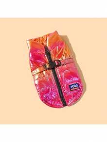 FDOG 1PC Reflective Gradient Color Thermal Lined Warm Dog Vest Pet Clothing - Hot Pink - View 3