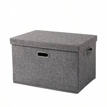 Foldable Storage Box With Lid For Home Clothes And Toys Organization - View 4