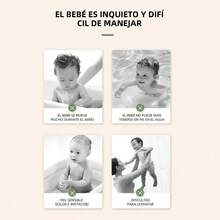 Soporte Ajustable para Baño de Bebé con Respaldo Ergonómico, Base Antideslizante y Diseño de Apoyo para Baño Infantil - Gris - Ver 7