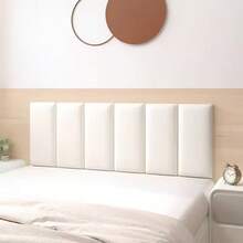 6-Piece Set 50cm*23cm Soft Anti-Collision Minimalist Solid Color 3D Self-Adhesive Wall Sticker, PU Soft Packaging, Peel And Stick, Washable, Suitable For Bedside And Tatami Wall Decoration, Thickened Wall Sticker - multicolor - View 4