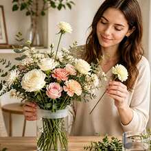 Reusable Silicone Floral Grid, Stretchable To Cover Vase Rim, Auto-Adhering To Glass, Convenient For Flower Arrangement, Suitable For Vase Openings - Multicolor - View 2