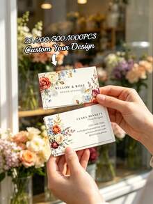20/200/500/1000pcs Custom Business Cards,Personalized Full Color Logo/Photo/Design Card Printing,Small Business,Office,Corporate Marketing Identity Cards,Trade Show Company Advertising Materials,Christmas,Birthday, Special Occasions ﻿ - Multicolor - View 2