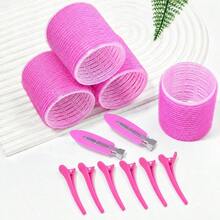 12pcs/Set Pengeriting Rambut Tanpa Panas Ukuran Besar dengan Klip, Alat Pengeriting Rambut Perekat Sendiri, Cocok untuk Rambut Panjang/Sedang/Pendek dan Poni, Pengeritingan Tanpa Panas, Alat Penata Rambut - MultiWarna - View 12