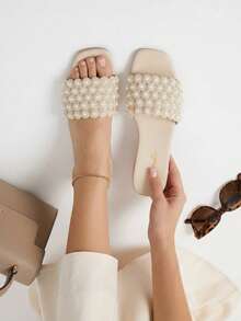 Women Flat Sandals - White - View 1