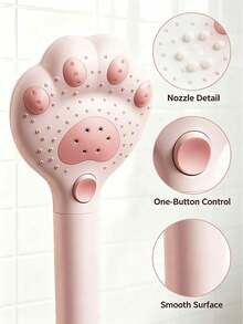 1pc Adjustable Handheld Claw-Shaped Shower Head, Wall-Mounted High Water Flow Powerful Rain Shower, Plastic Material, Wall-Mounted, Brings Refreshing Bathing Experience, Bathroom Accessories Bathroom Tools - Multicolor - View 5